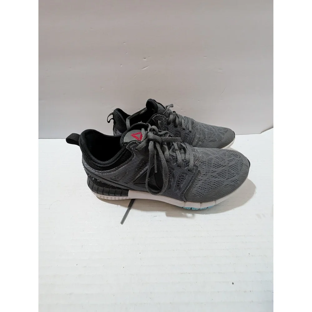 Reebok Womens ZPrint Run AR2869 Grey Running Shoes Sneakers Size 6.5